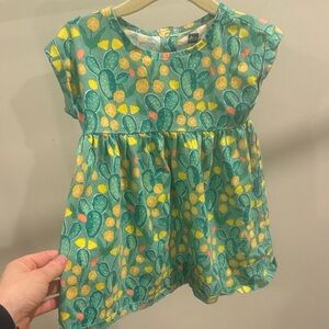 Tea Collection Green and Yellow Kids Dress